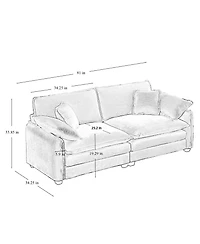 Streamdale Furniture Luxurious and Sophisticated Sofa Set with Soft Cushions and Pillows, Sofa Set for Living Rooms and Clubs as well as Home Theaters