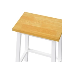 Streamdale Furniture Solid Wood Bar Stools, 25.6" Tall, Set of 2, Farmhouse Style