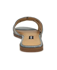 Nine West Women's Germani Woven Flat Slip-On Sandals