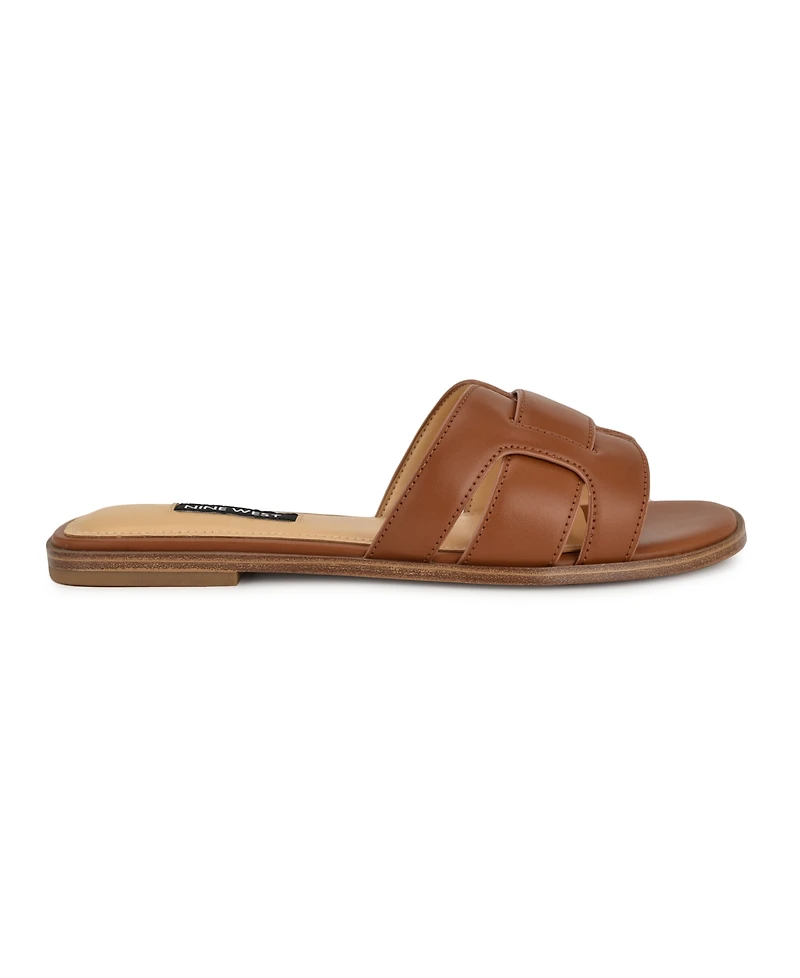 Nine West Women's Germani Woven Flat Slip-On Sandals