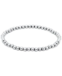 Giani Bernini Polished Beaded Stretch Bracelet (4mm) 18k Gold over Sterling Silver, Exclusively at Macy's