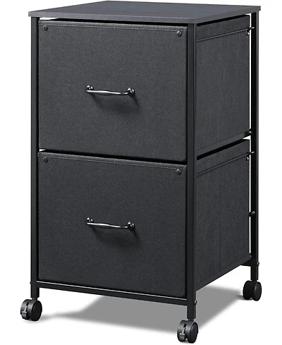 2 Drawer Mobile File Cabinet, Rolling Printer Stand