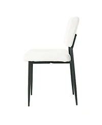 Streamdale Beige Fabric Dining Chairs Set of 4