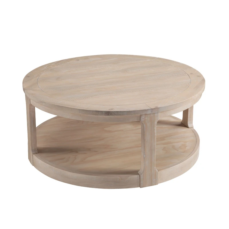 Streamdale Curved 40" Wooden Coffee Table with Wheels