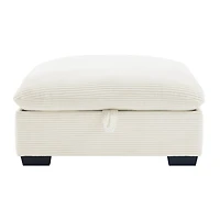 Streamdale Furniture Corduroy Fabric Ottomans Footrest to Combine with 2 Seater Sofa, 3 Seater Sofa and 4 Seater Sofa, Beige Corduroy