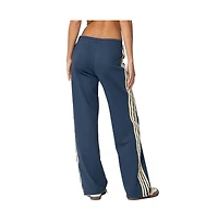 Edikted Womens Averie Contrast Striped Sweatpants