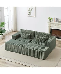 Streamdale Oversized Plush Sectional Lounge, Removable Footstools