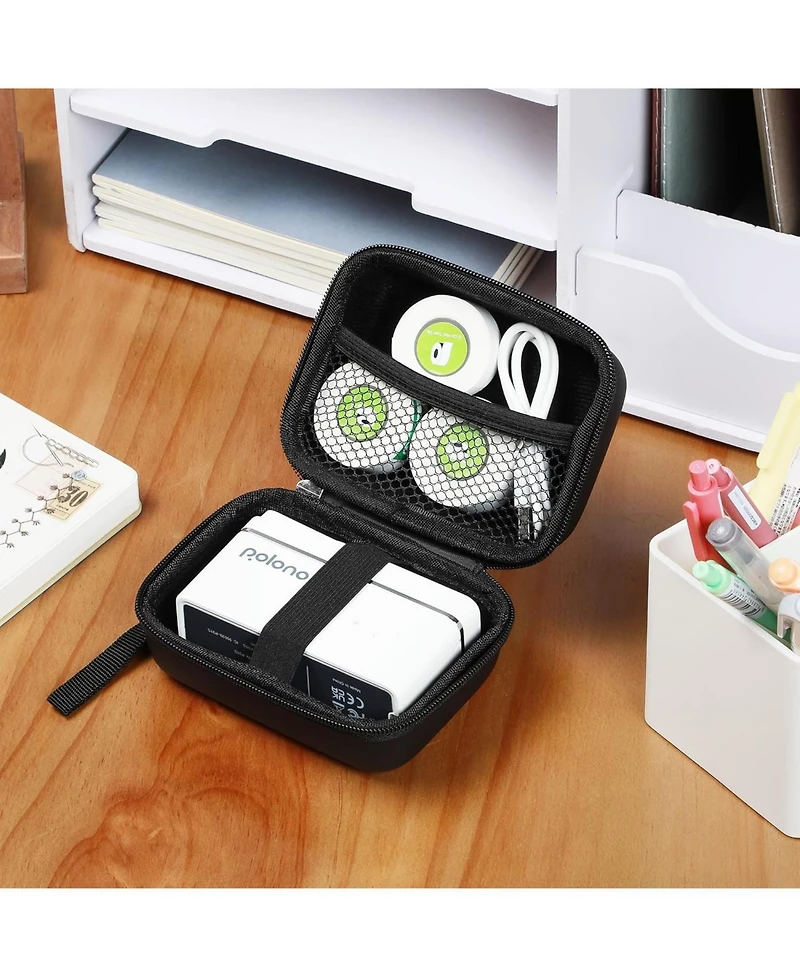Polono Genuine Label Printer Case Compatible with P31S and L1-a Label Maker, Hard Carry Label Printer Case for Labeler Makers (Case Only)