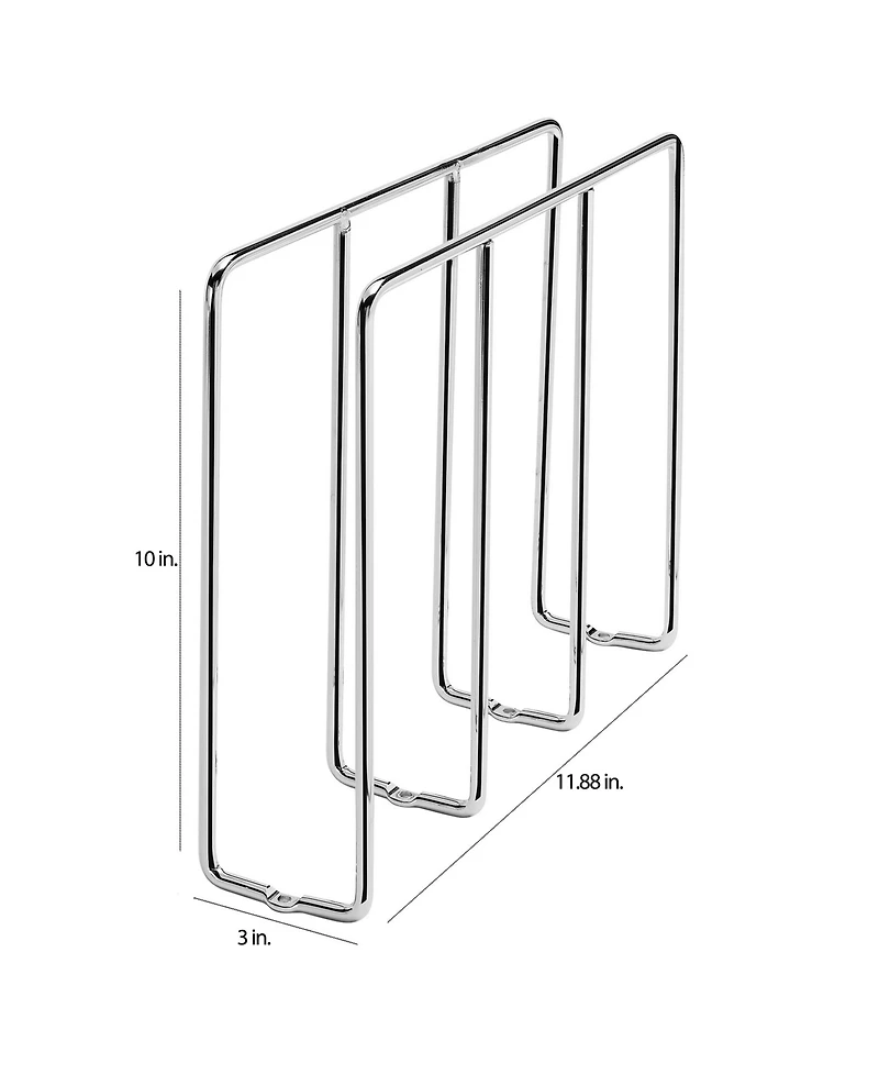 Rev-a-Shelf U-Shaped Bakeware Divider Cabinet Organizer Chrome, 596-10CCR-52