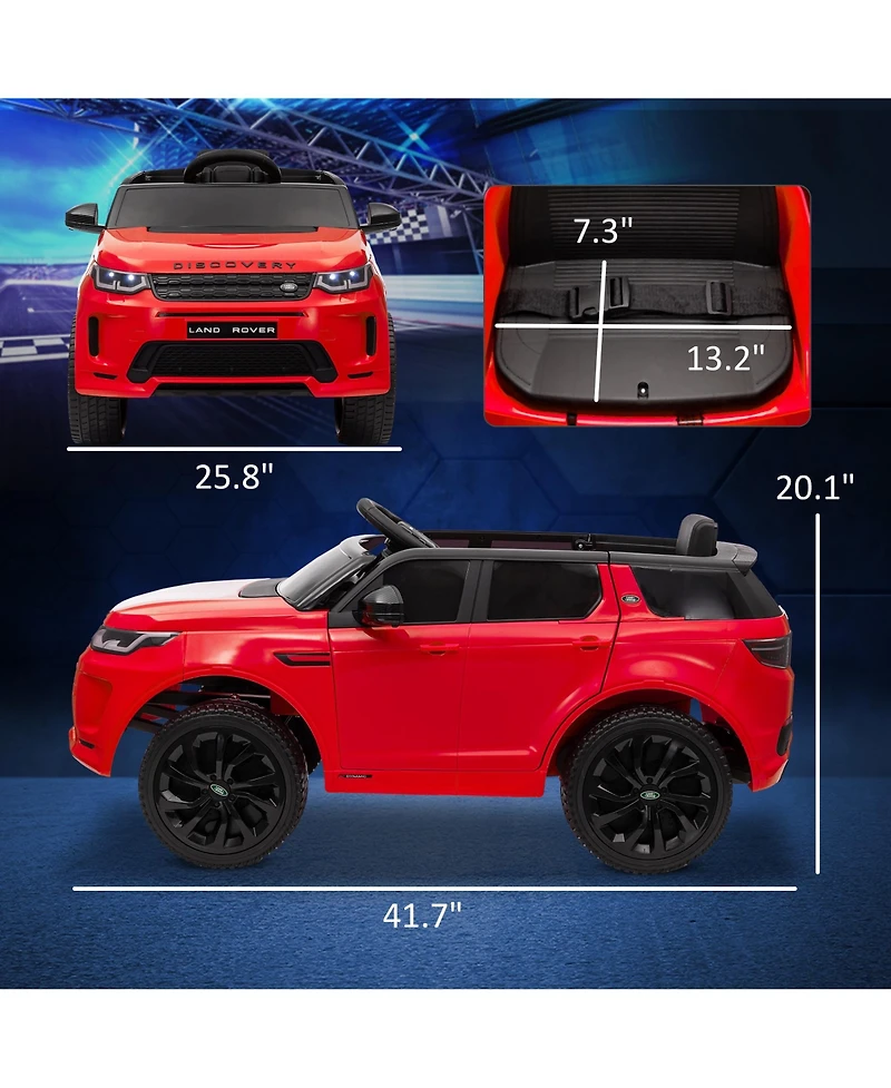 Qaba Land Rover Licensed 12V Kids Ride on Car w/ Soft Start,