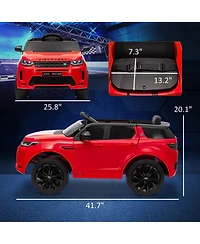 Qaba Land Rover Licensed 12V Kids Ride on Car w/ Soft Start,