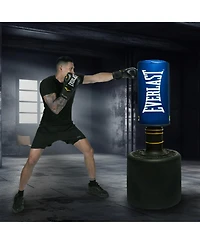 Everlast Powercore Free Standing Heavy Duty Fitness Training Bag with Kit, Blue