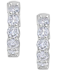 Diamond Scalloped Hoop Earrings (2 ct. t.w.) 14k White or Yellow Gold