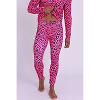 Oosc Men's Baselayer Pant - Hotel California Pink Leopard