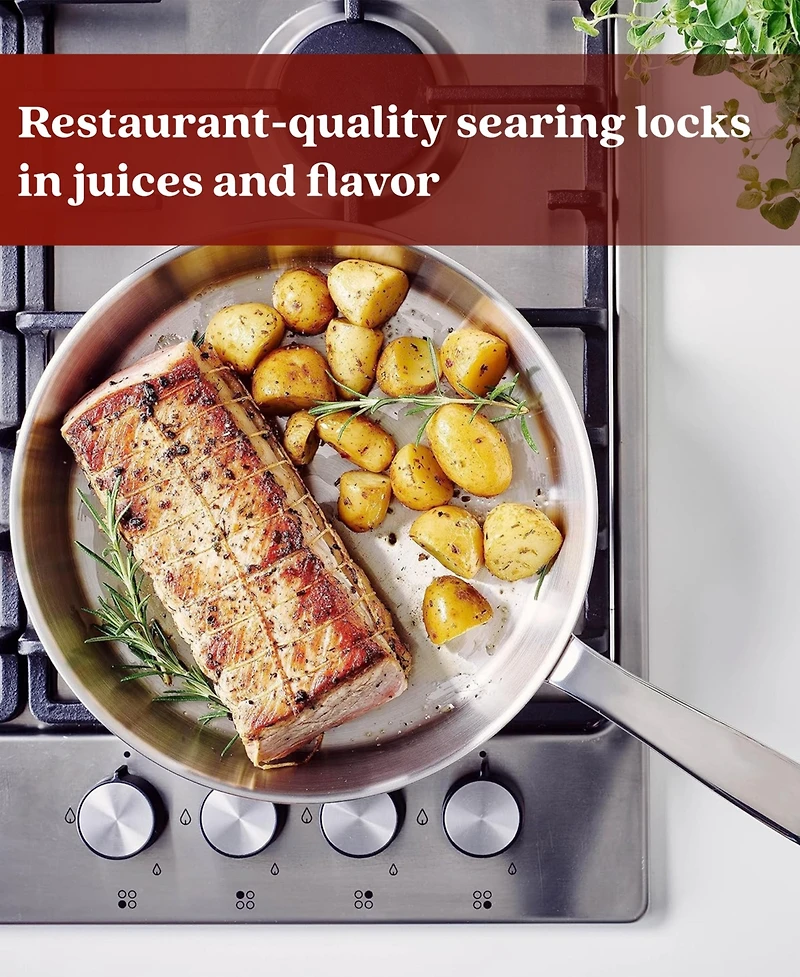 Alva Maestro 9.5" 5-Ply Stainless Steel Frying Pan