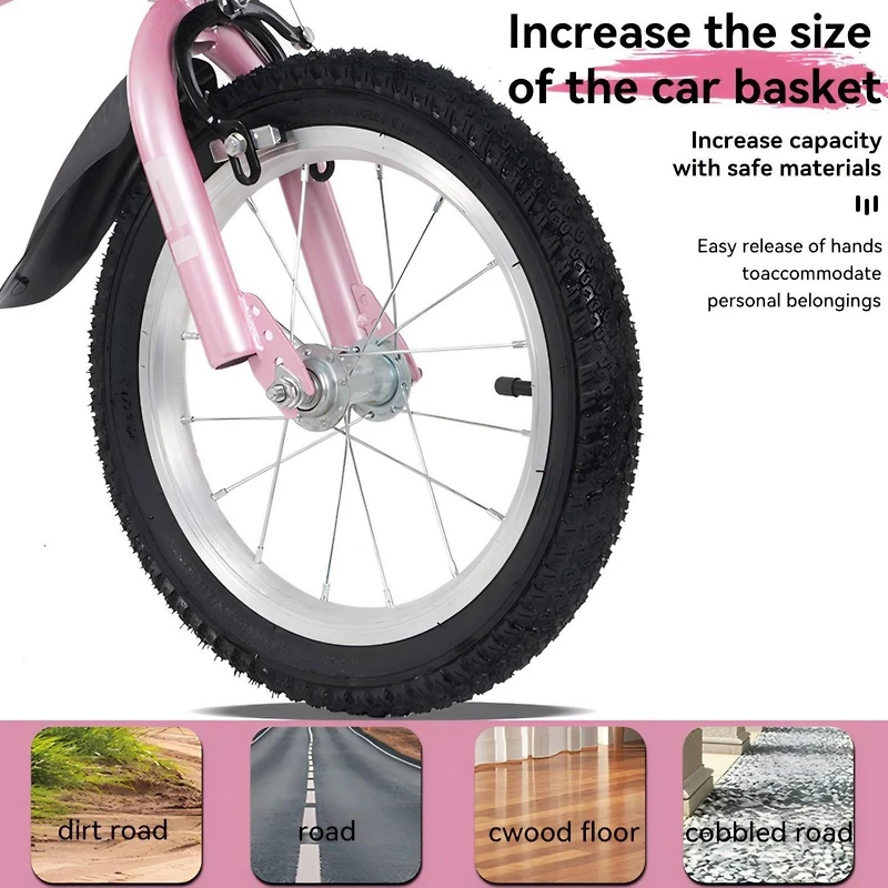 Streamdale 16" Kids Bike with Training Wheels & Saddle Adjust