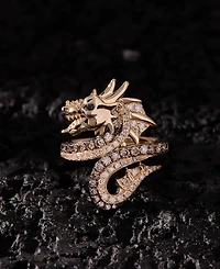 Le Vian Chocolate Diamond, Nude Diamond, & Blackberry Diamond Dragon Ring (3/4 ct. t.w.) in 14k Gold