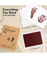 KeaBabies Kids 1pk Inkless Ink Pad Hand and Footprint Kit, Clean Touch Dog Paw, Nose Print Kit Pet Safe, Jumbo