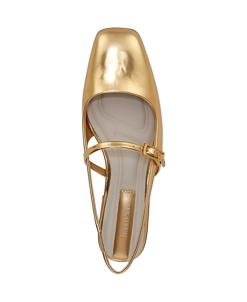 Franco Sarto Women's Destin Square Toe Mary Jane Slingback Flats