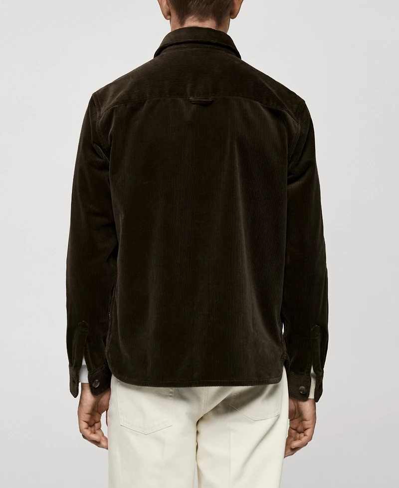 Mango Men's Corduroy Pockets Overshirt