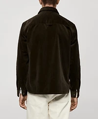 Mango Men's Corduroy Pockets Overshirt