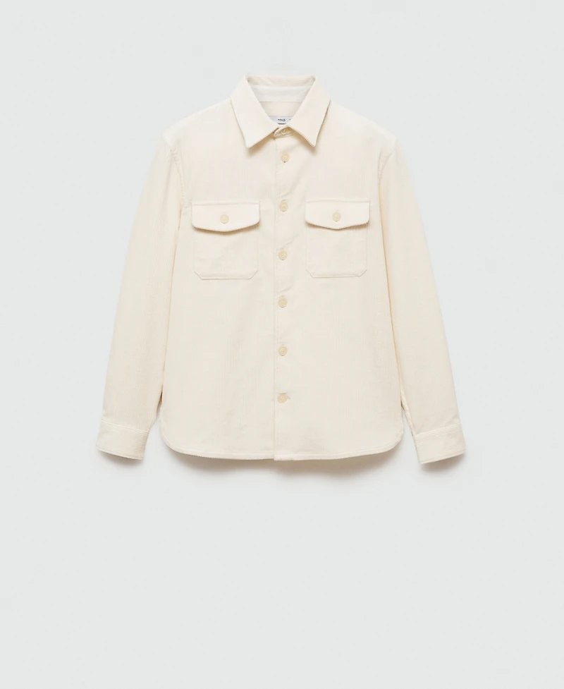 Mango Men's Corduroy Pockets Overshirt