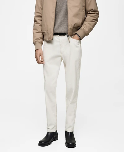 Mango Men's Regular-Fit Corduroy Pants