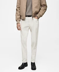 Mango Men's Regular-Fit Corduroy Pants