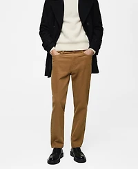 Mango Men's Regular-Fit Corduroy Pants