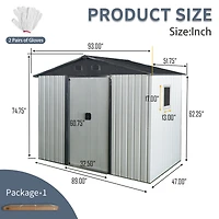 Streamdale Metal Storage Shed with Window (8' x 4')