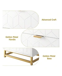 3 Drawer Dresser For Bedroom, Modern Dressers & Chests Of Drawers, Wood Dresser Chest Organizer With Metal Legs, Large Drawers For Bedroom, Hallway