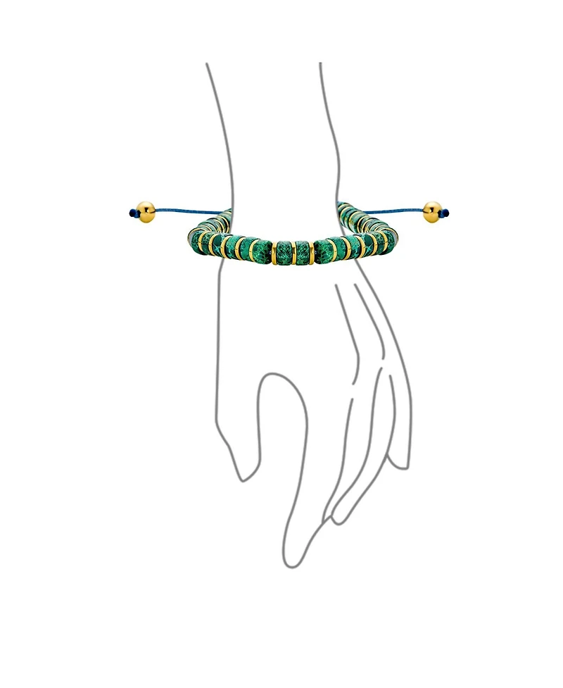 Bling Jewelry Natural Stone Retro Chakra Bolo Bracelet Adjustable