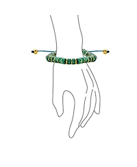 Bling Jewelry Natural Stone Retro Chakra Bolo Bracelet Adjustable