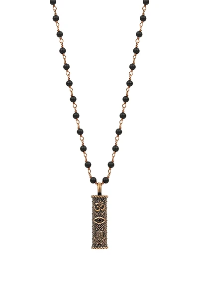 Brilliant Spirit - Onyx Triple Protection Necklace
