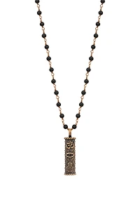 Brilliant Spirit - Onyx Triple Protection Necklace