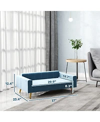 PawHut Pet Bed, Cat or Dog Sofa for Small to Medium Dogs w/ Cushion