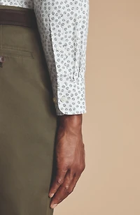 Charles Tyrwhitt Men's Slim Fit Semi-Cutaway Collar Non-Iron Floral Geo Print Shirt