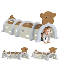 Qaba Kids Play Tunnel for Children 3-6 Years to Crawl and Climb, Monkey Design