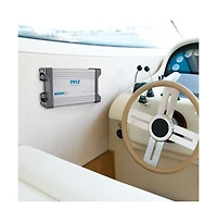 Pyle 2-Channel Waterproof Marine Amplifier Kit - 600 Watt, Aux/Rca Input