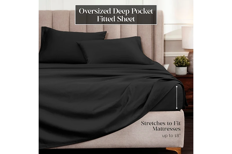 Superior 1500 Thread Count Egyptian Cotton Deep Pocket 4 Piece Sheet Set