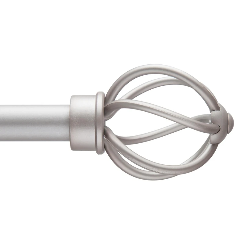 Kenney Tyrell 3/4" Decorative Curtain Rod - Fast Fit Easy Install for Light to Heavyweight Curtains