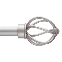 Kenney Tyrell 3/4" Decorative Curtain Rod - Fast Fit Easy Install for Light to Heavyweight Curtains
