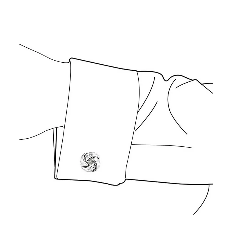 Bling Jewelry Knot Woven Rope Twist Shirt Cufflinks Stainless Steel