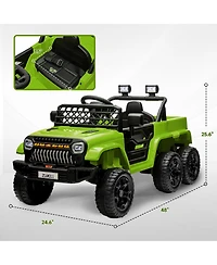 Qaba 12V Kids Electric Car w/ 2WD/4WD Switch, Remote Control, Camouflage