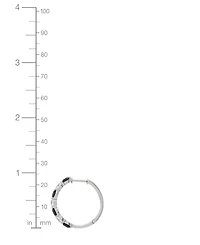 Grown With Love Lab Emerald (1-7/8 ct. t.w.) & Diamond (1-1/2 Small Hoop Earrings 14k Gold, 0.82" (Also Ruby