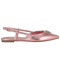 Guess Women's Bemas Pointed Toe Triangle Slingback Flats