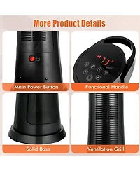 Sugift 1500W Ptc Fast Heating Space Heater with Remote Control