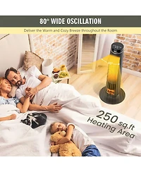 Skonyon 1500W Ptc Fast Heating Space Heater for Indoor Use-Black