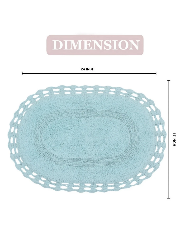 Home Weavers Hampton Crochet Reversible Bath Rug