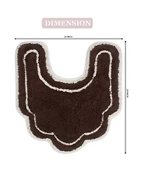 Home Weavers Allure Bathroom U-Shape Contour Toilet Rug, 20" x